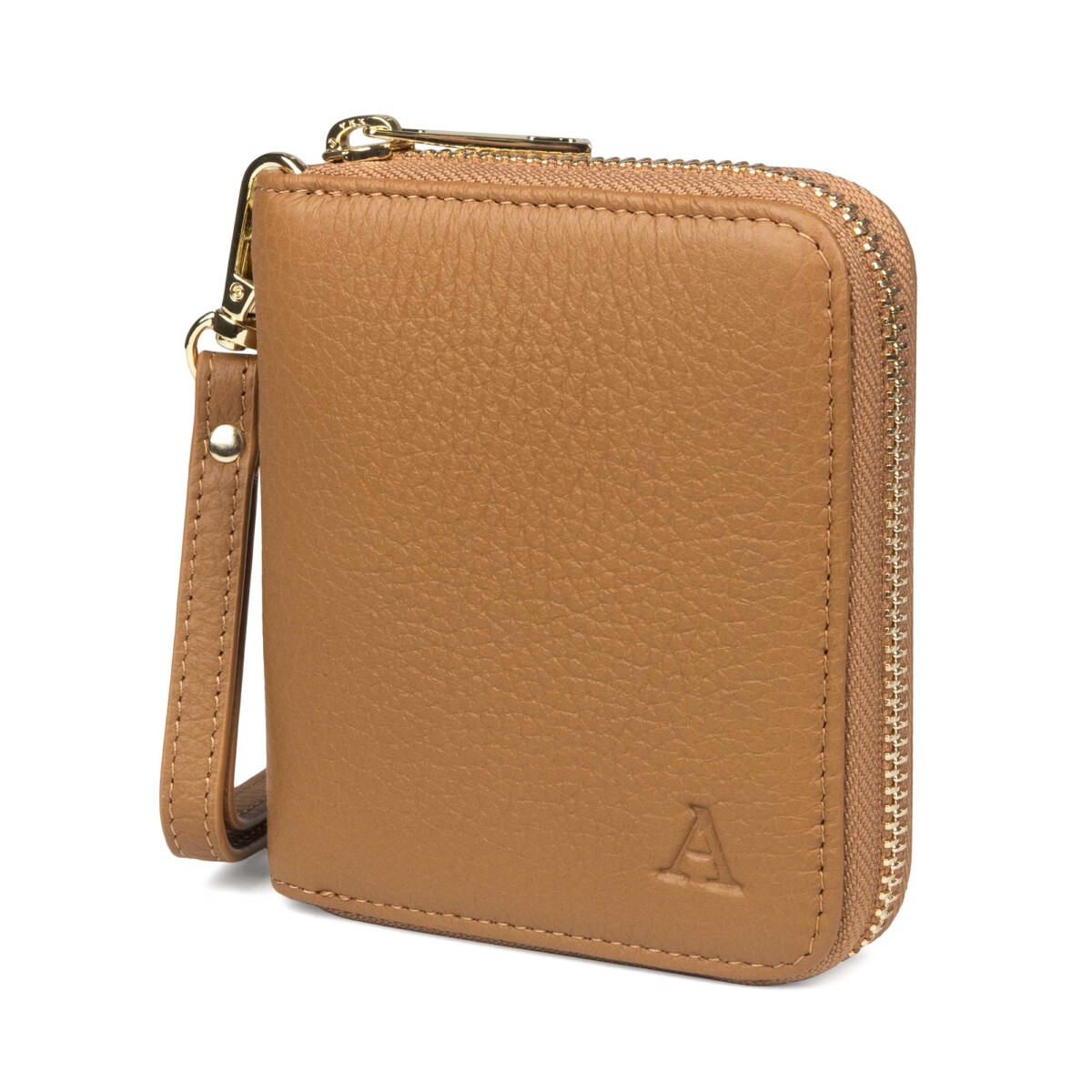 Mini Clutch-Lompakko konjakki/kulta